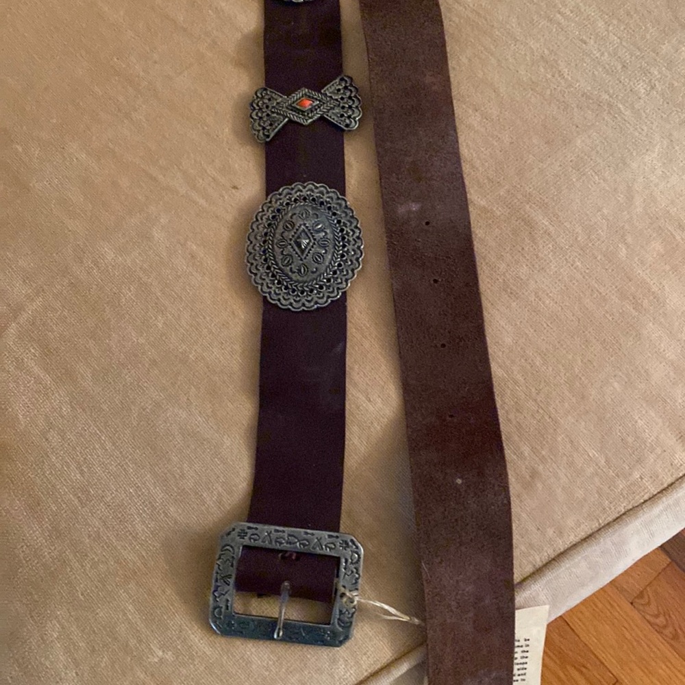 Leather concho belt